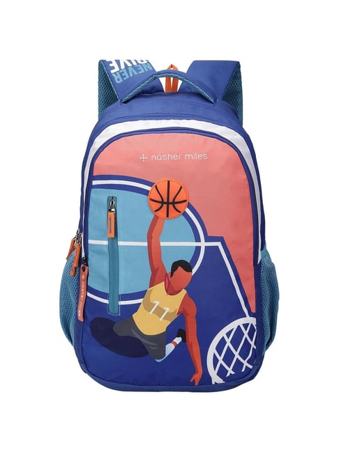 Nasher Miles Basketball 45 Blue Backpack with Raincover-picture-42