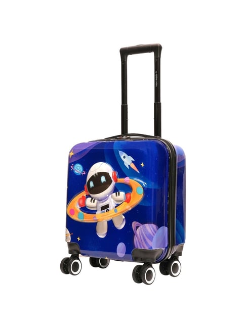 Nasher Miles Occupation Dark Blue 8 Wheels Small Hard Cabin Trolley Bag