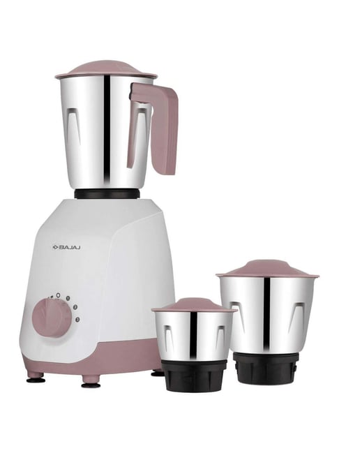 Bajaj Ninja Series Gracio Lilac 500W 3 Jars Mixer Grinder (20000 RPM, Pulse Mode, White & Lilac)