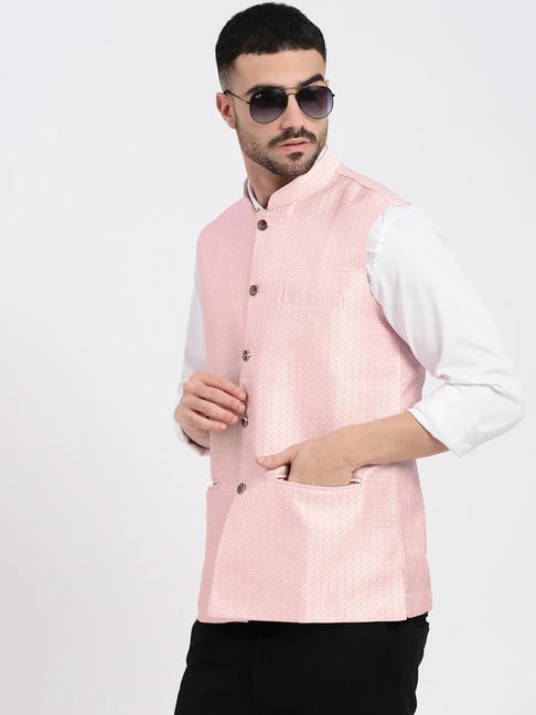 showoffff SHOWOFF Peach Cotton Regular Fit Jacket-picture-22