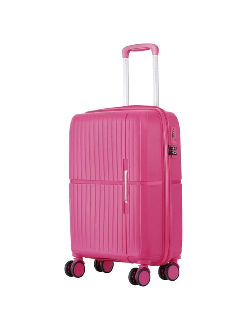 Nasher Miles Springfield Pink 8 Wheels Small Hard Cabin Trolley Bag-picture-28