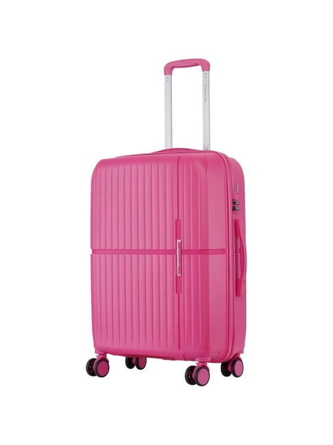 Nasher Miles Springfield Pink 8 Wheels Medium Hard Cabin Trolley Bag-picture-24