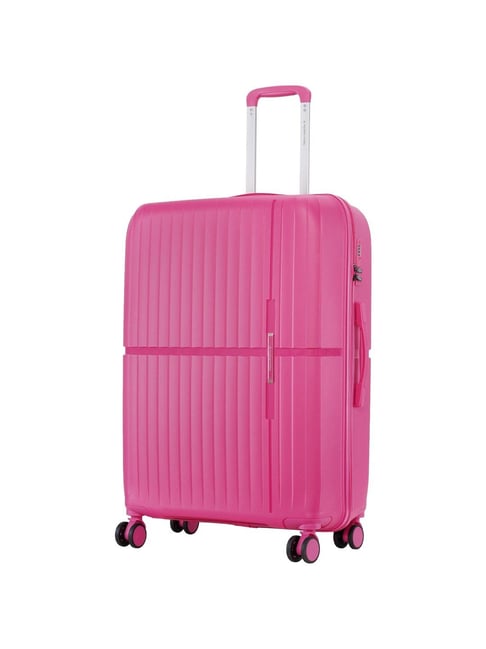 Nasher Miles Springfield Pink 8 Wheels Large Hard Cabin Trolley Bag-picture-21
