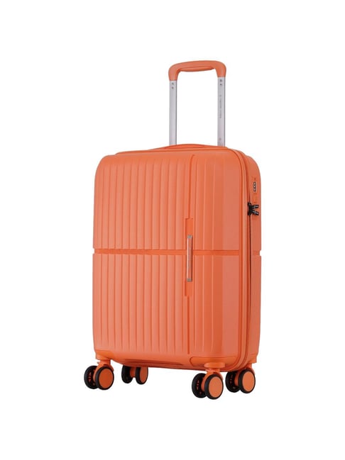 Nasher Miles Springfield Orange 8 Wheels Small Hard Cabin Trolley Bag-picture-20