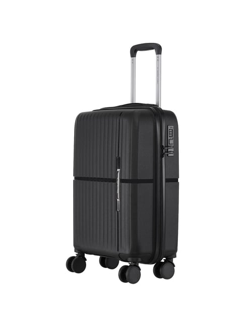 Nasher Miles Springfield Black 8 Wheels Small Hard Cabin Trolley Bag-picture-22