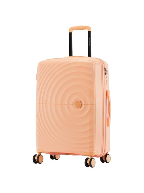 Nasher Miles Seattle Peach 8 Wheels Medium Hard Cabin Trolley Bag-image-24