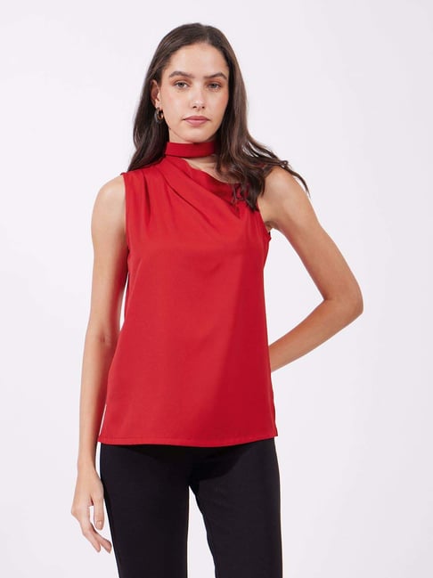 Fablestreet Red Plain Top-picture-30