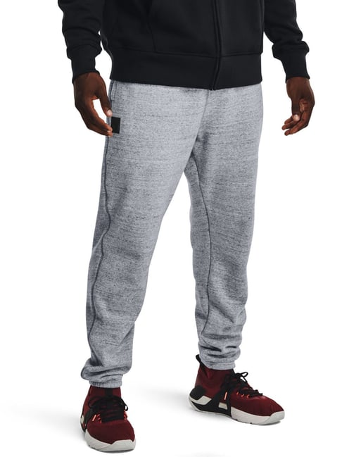 Under Armour Grey Cotton Slim Fit Sports Trackpants