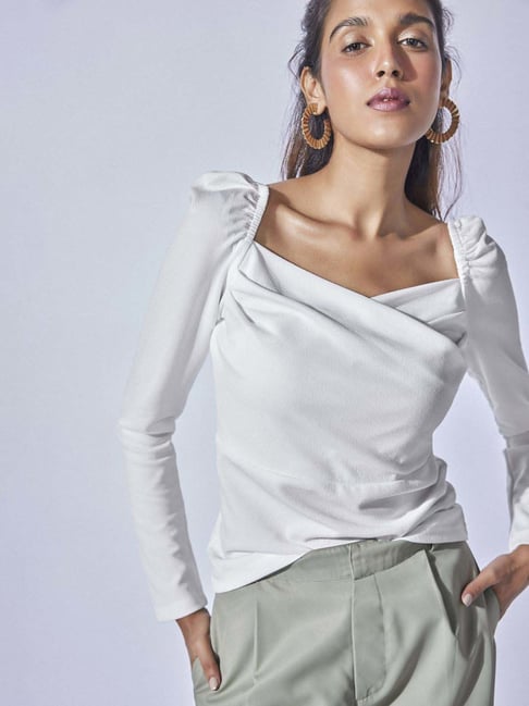 The Label Life White Plain Top