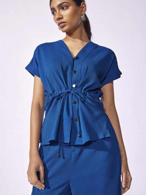 The Label Life Blue Plain Top