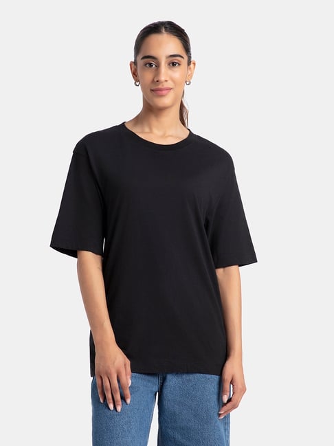 Jockey A156 Women's Super Combed Cotton Oversized T-Shirt with Drop Shoulder Styling