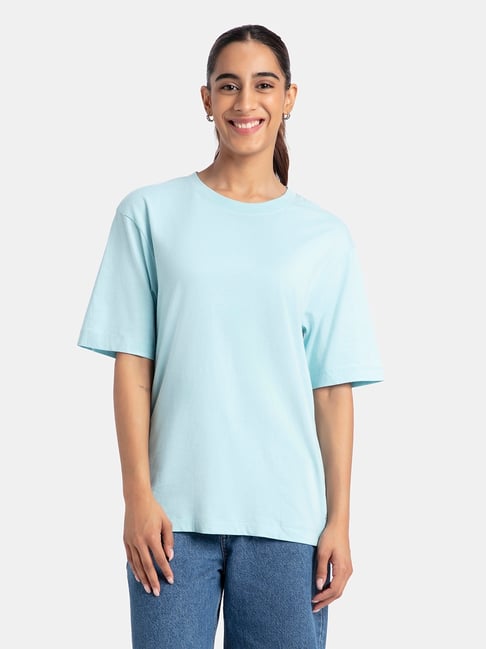 Jockey A156 Women's Super Combed Cotton Oversized T-Shirt with Drop Shoulder Styling