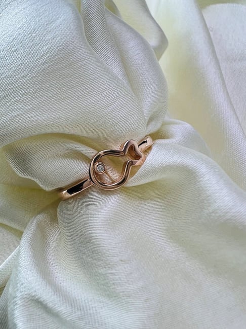 Arte Jewels 925 Sterling Silver Rose Gold Fish Initial Ring For Women & Girls-picture-24