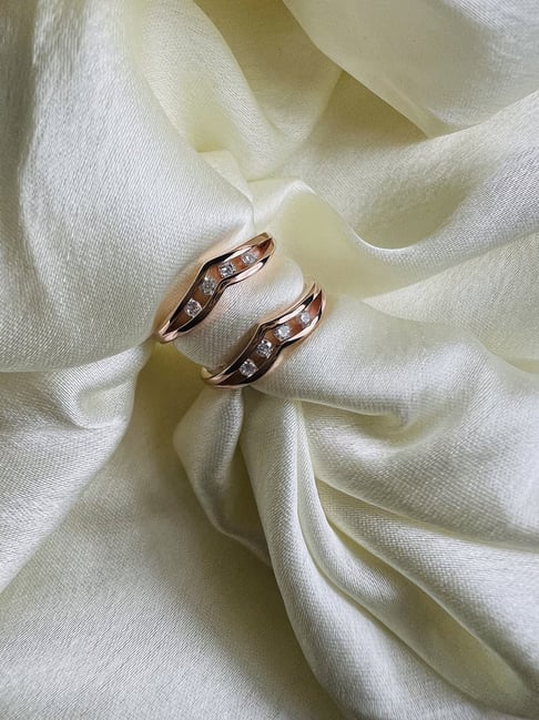 Arte Jewels 925 Sterling Silver Cz Stone Rose Gold Toe Ring For Women-picture-20