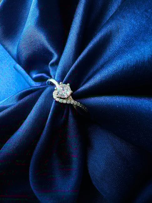 Arte Jewels 925 Sterling Silver Cz Stone Rose Gold Ring For Women & Girls-picture-38