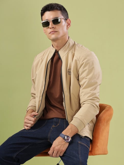 Dollar Beige Synthetic Regular Fit Casual Jacket