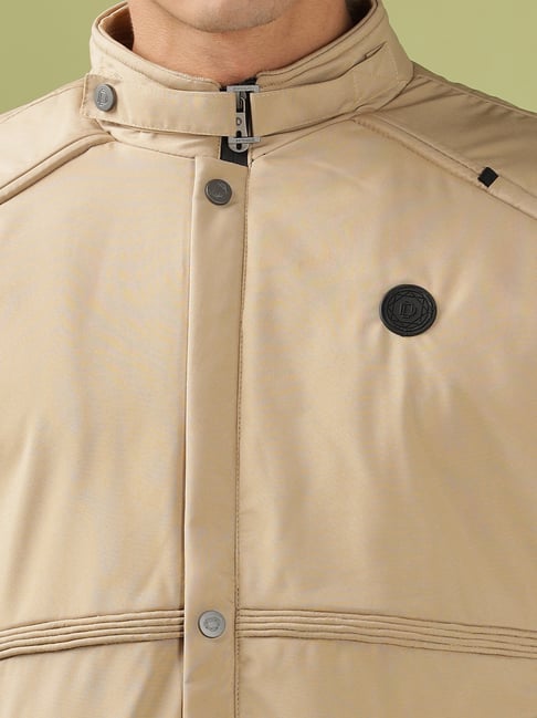 Dollar Beige Synthetic Regular Fit Casual Jacket