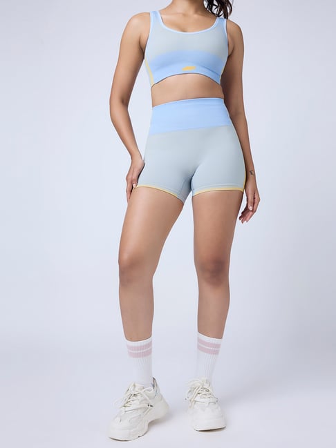 Feier Blue Slim Fit Sports Shorts