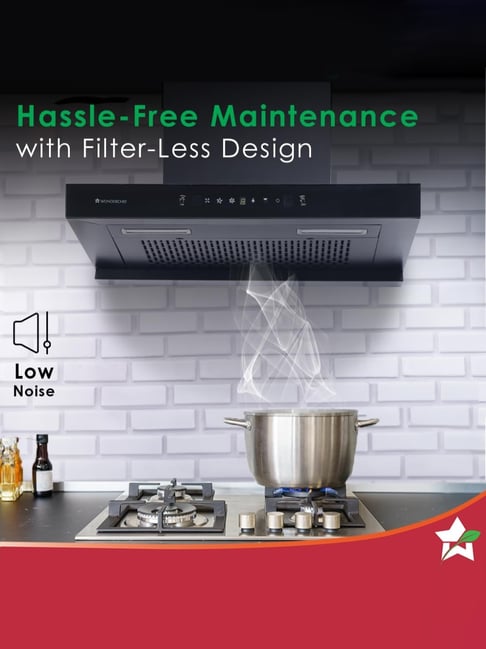Wonderchef Ruby Sleek Chimney 1400m3 per hr with Auto Clean