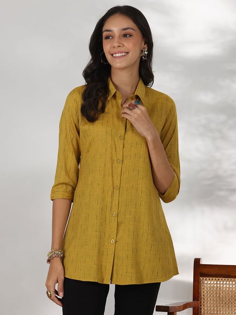 Buy Libas Mustard Striped Tunic for Women's Online Tata CLiQ