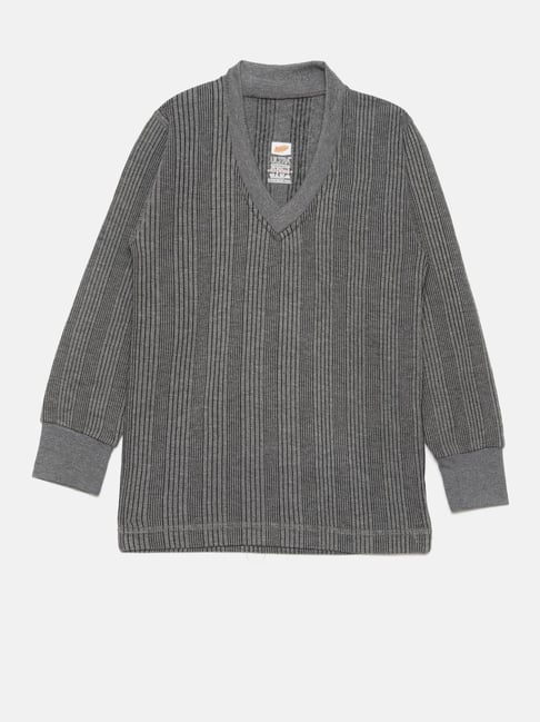 Dollar Unisex Grey Textured Full Sleeves Thermal Top-picture-44