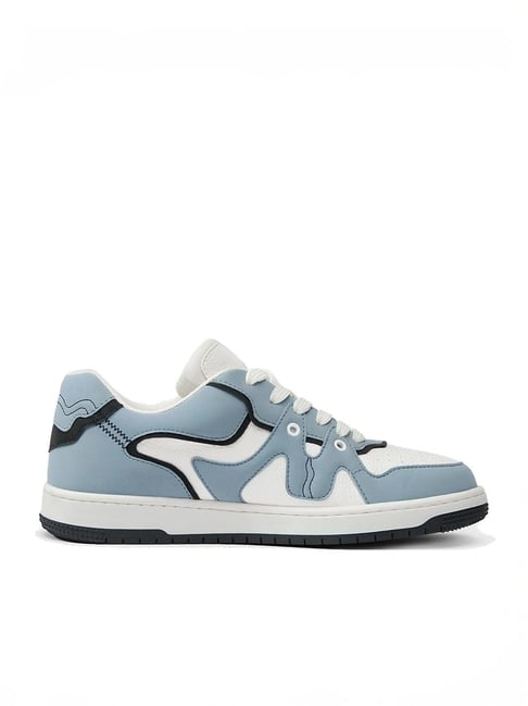 The Souled Store Men's Urban Blaze White Blue Casual Sneakers