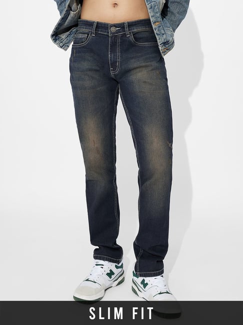 The Souled Store Blue Blended Slim fit Jeans-picture-35