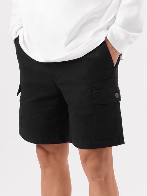 The Souled Store Black Cotton Regular fit Shorts-picture-26