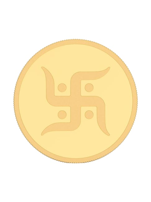 Kalyan Jewellers Swastik 24k (999) 10gm Gold Coin-image-8