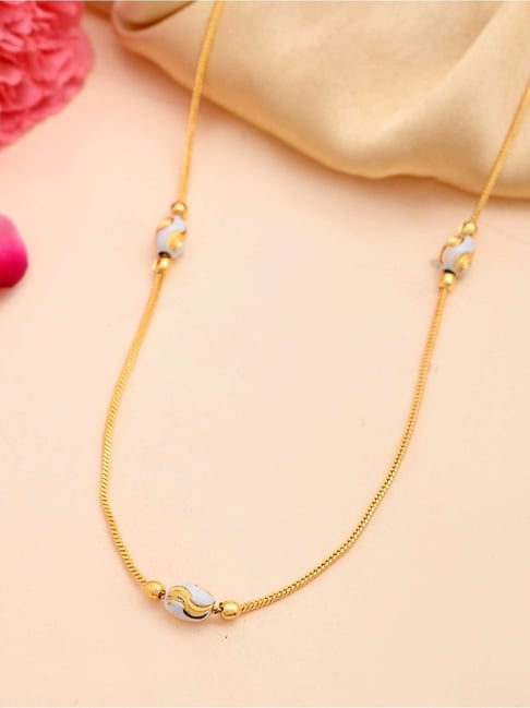 Beads Gold Chain Making Double Layer Oval Beads Gold Chain