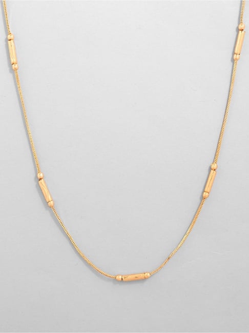Buy VOJ Gold Plated Gold Pipe Designed Chain Online At Best