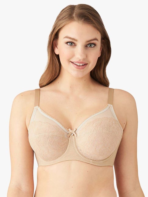 Retro Chic Non Padded Wired Full Coverage Full Support Everyday Comfort Bra - Brown-image-18