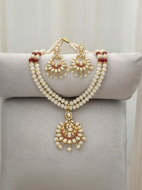 Jagdamba Pearls Original Pearl Necklace Set With Price Sri