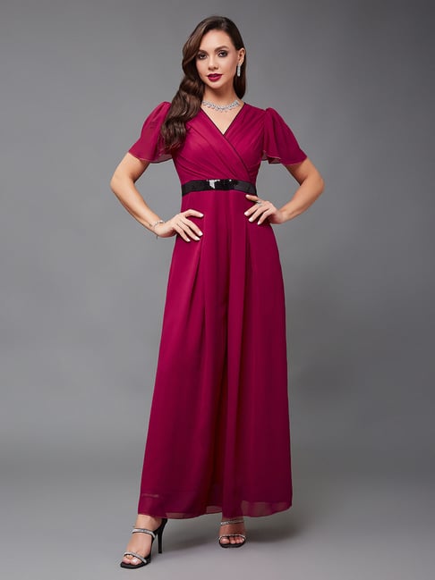 Miss Chase Pink Embellished Jumpsuit