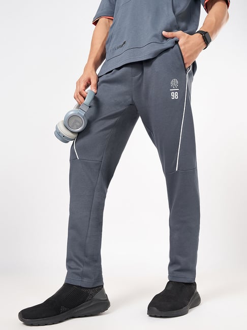 Ajile by Pantaloons Medium Gray Cotton Slim fit Track Pants