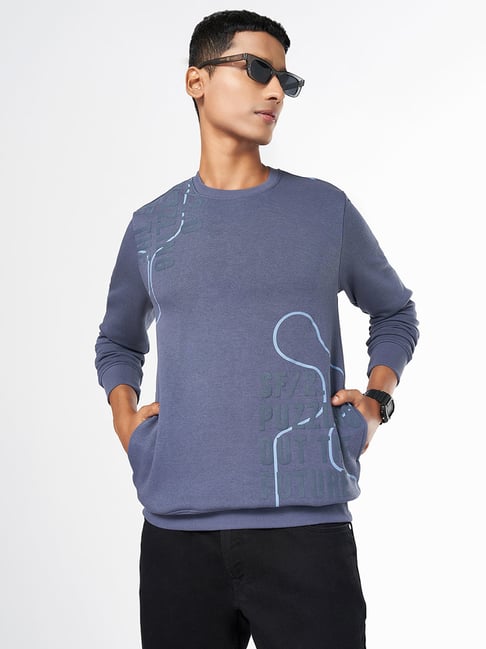 SF Jeans by Pantaloons Blue Indigo Cotton Regular fit Sweatshirts & Hoodies-image-33