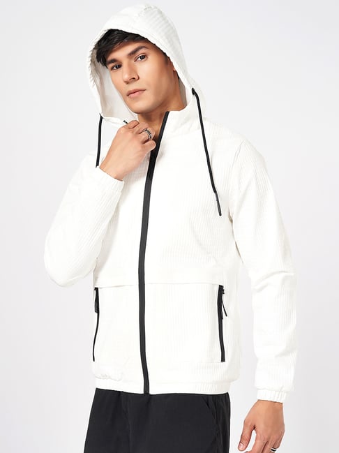 Street 808 by Pantaloons White Polyester Regular fit Jackets