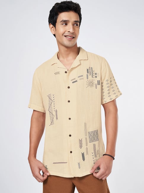 7 Alt by Pantaloons Off White Cotton Relaxed Fit Shirts-picture-33