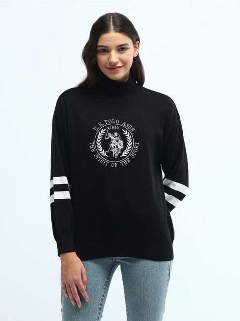 U.S. Polo Assn. Black Cotton Printed Sweater-picture-11