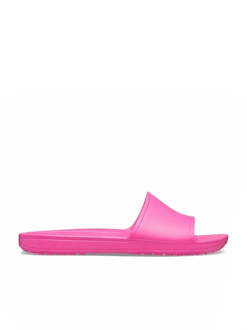 Buy Crocs Women s Kadee Electric Pink Slides for Women at Best Price Tata CLiQ