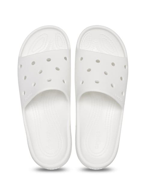 crocs men's classic white slides