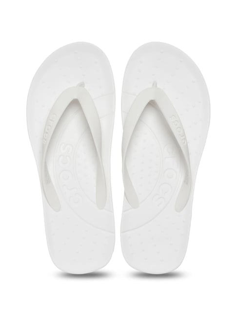 Crocs Men s White Flip Flops