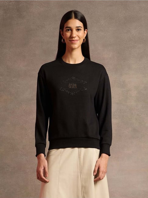 U.S. Polo Assn. Black Cotton Printed Sweatshirt-picture-46