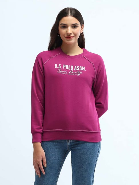 U.S. Polo Assn. Pink Cotton Printed Sweatshirt-picture-26