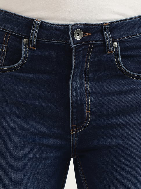 Buy United Colors Of Benetton Blue Cotton Low Crotch Jeans For