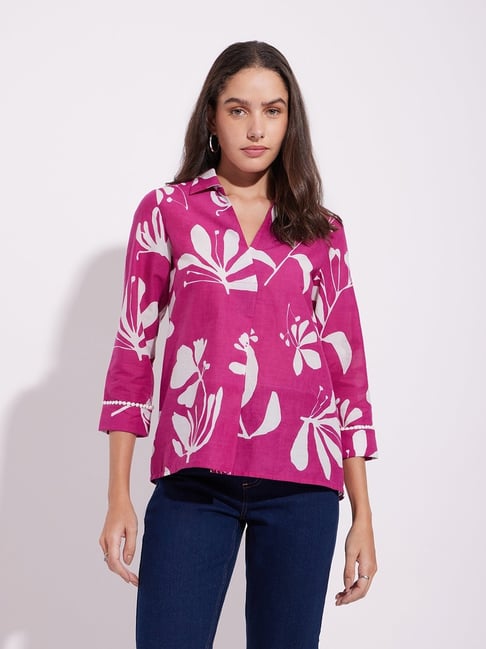 Pink Fort Pink Floral Top