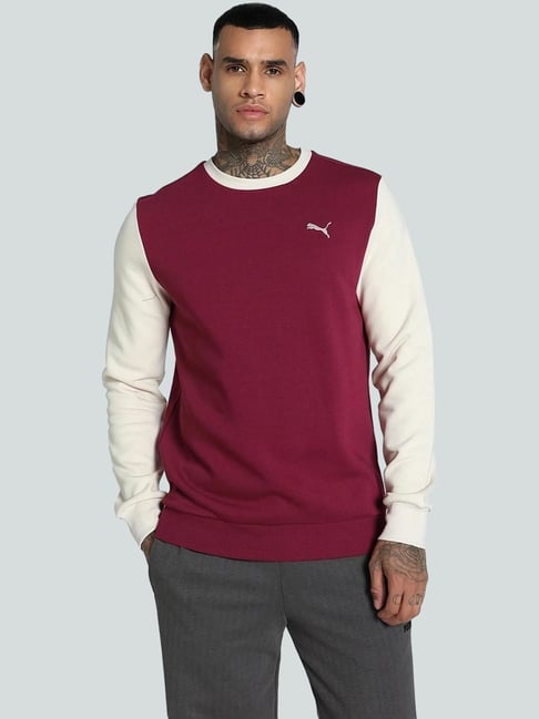 Puma maroon sweatshirt hotsell