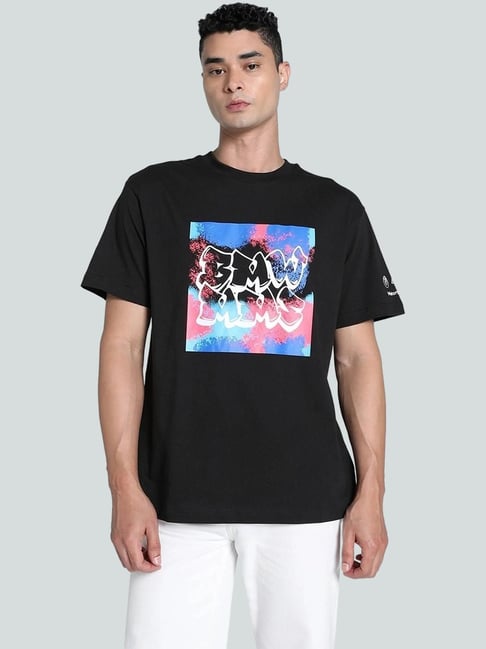 Puma Black Cotton Relaxed Fit Printed T-Shirt-picture-20