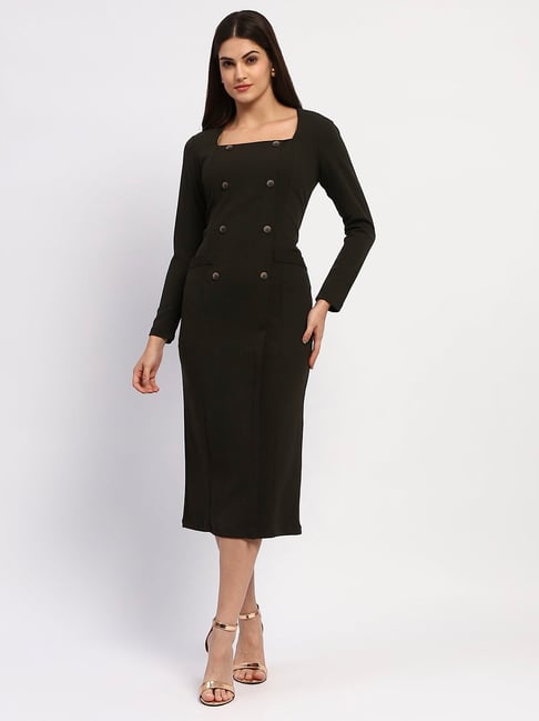 SIDE MARBELT LADY LIKE DRESS ブラック S SIDE MARBELT LADY LIKE DRESS