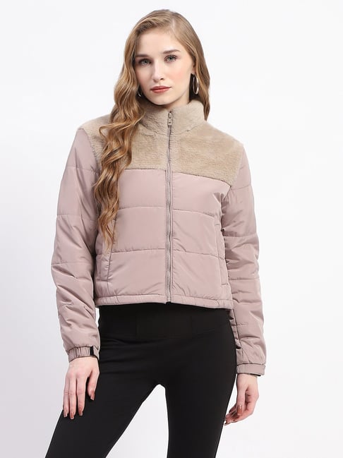 MADAME Mauve Relaxed Fit Puffer Jacket